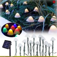 ✒✌✱ ???Ready Stock LED Solar String Light Garden Decoration Mushroom Lights IP65 Waterproof Garland Patio Decor Outdoor Solar Lights Fairy Light Christmas decoration atmosphere lights