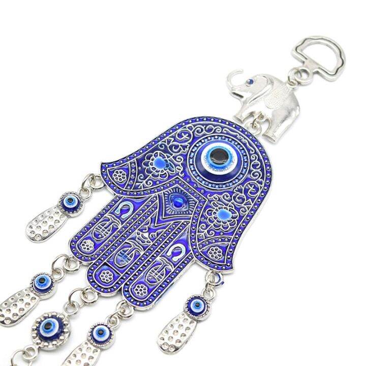 ตุรกี-blue-evil-eye-amulets-hand-wall-protection-แขวน-จี้-wind-chimes-garden-ตกแต่งบ้าน-ornament