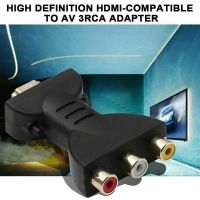 HDMI MaleTo 3 RGB RCA Video Audio Adapter AV Component Converter 720P 1080P Digital Signal For HDTV DVD Audio Cable