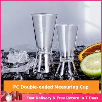 6pcs Plastic Double Jigger Measure Cups Double Sided Bar Cocktail