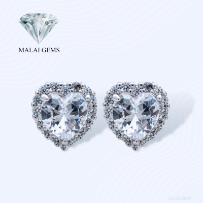 Malai Gems ต่างหูเพชร เงินแท้ Silver 925 เพชรสวิส CZ เคลือบทองคำขาว รุ่น 225-E15607 แถมกล่อง ต่างหูCZ ต่างหูเงินแท้