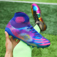 High Quality Men Training Football Shoes Parent-child Children High ankle Football Shoes Breathable Size 34-47# New 2021