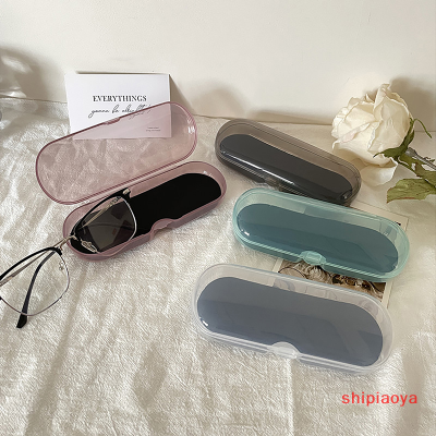 Shipiaoya เคสแว่นตากรอบใสแบบพกพากล่องแว่นตาแว่นกันแดดพลาสติกแบบแข็งกล่องป้องกันกล่องใส่แว่นอ่านหนังสือ