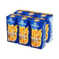 Chabaa 40% Valencia Orange 180 ml x 6. ชบา น้ำส้มวาเลนเซีย40% ผสมเนื้อส้ม 180 มล. แพ็ค 6 กล่อง