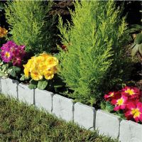 Home Garden Edging Plastic Fence Grass Stone Effect Lawn Yard Flower Plant Border Decoration Deco Gardening Landscape