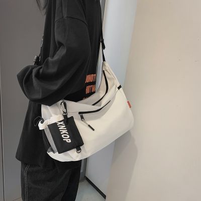Japanese Crossbody Bag Mens Large Capacity Trendy Brand Student Satchel Casual Messenger Bag Tooling Bag Solid Color Shoulder Bag For Men 2023