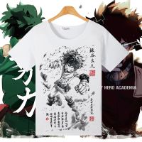 เสื้อยืดคอสเพลย์ตัวละครฮีโร่ของฉันเสื้อยืดผู้หญิงแฟชั่น Izuku เสื้อยืดลาย Bakugou Katsuki เสื้อยืด Midoriya สำหรับผู้หญิง/ผู้ชาย