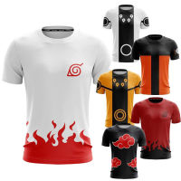 Naruto คอสเพลย์ Unisex ผู้ชายเสื้อยืด 3D แขนสั้น Tee Uchiha Madara Mangekyou