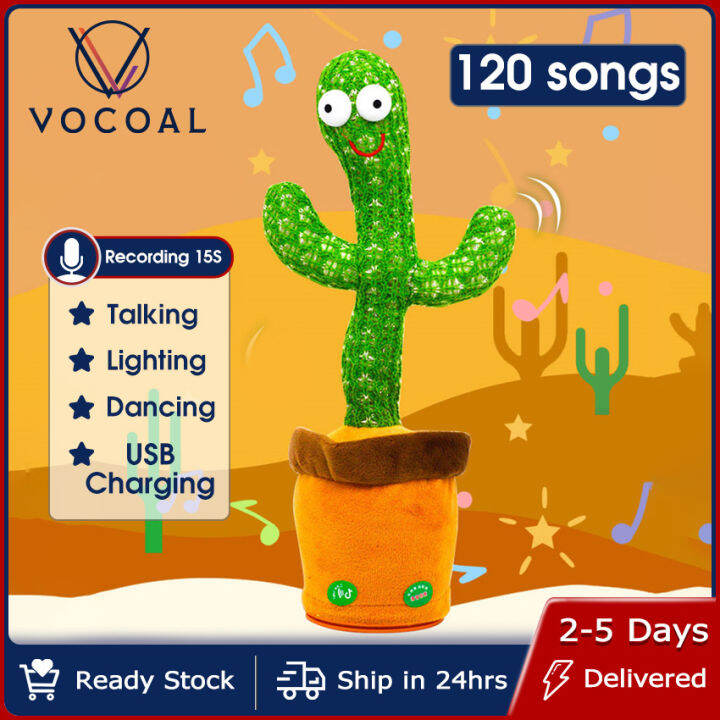 Vocoal Dancing Cactus Toy Tiktok Talking Singing Cactus Toys Doll with