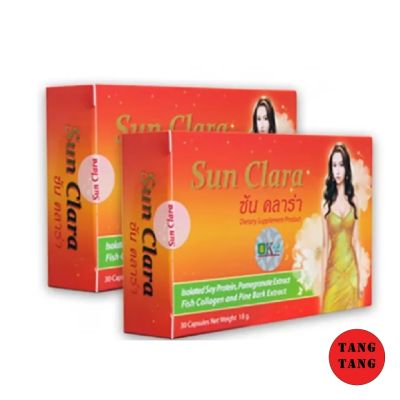 Sun Clara ซัน คลาร่า ผลิตภัณฑ์เสริมอาหารสำหรับผู้หญิง สุขภาพดีจากภายใน กระชับ ผิวให้ดูสดใส 10 แคปซูล [1 กล่อง]
