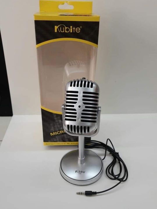 ไมค์คอม/ Microphone แจ็ค 3.5mm /KUBITE สายยาว 1.2 เมตร ดูดเสียงดีมาก มีสวิตปิดเปิด เสียงดีมาก ใช้ได้กับคอมทุกรุ่น ใช้ง่าย มีความแข็งแรงทนทาน