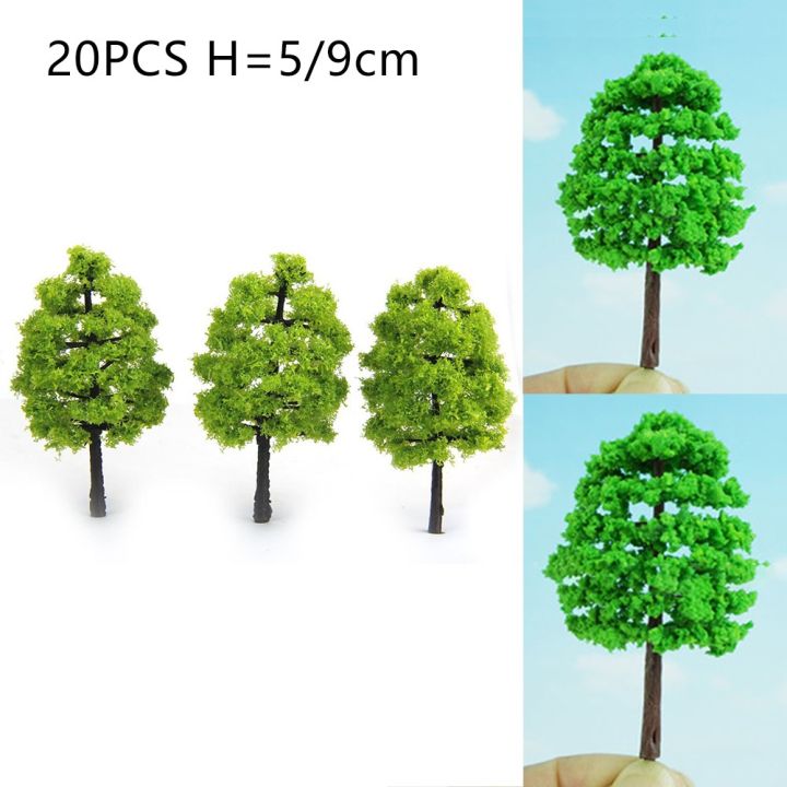 ต้นไม้จำลอง9-5ซม-20x-ฉากในสวนปรับแต่งได้ต้นไม้จำลองสำหรับรถไฟรถไฟ-diorama