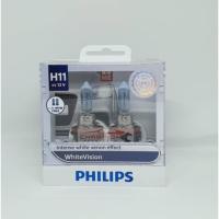 PHILIPS หลอดไฟรถยนต์ White Vision 3700K H11