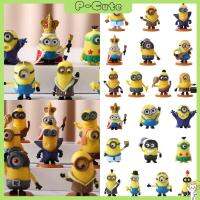 P-CUTE 10pcs/set การ์ตูน เด็ก 3D ตกแต่งบ้าน Minions Ornaments กรูแอกเนส ของเล่นตัวเลข Despicable Me