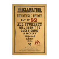 【K064A】 New Harry Potter Education Order No. 82 Kraft Paper Poster Wall Decoration Wall Sticker