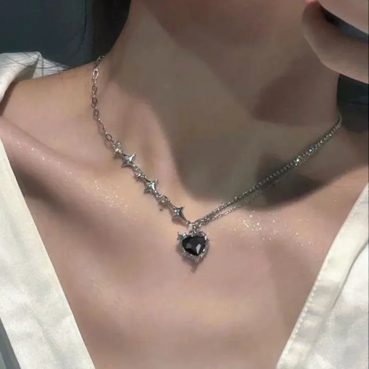 2023-necklace-cool-punk-necklace-women-necklace-fashion-aesthetic-necklace-cool-girl-necklace-y2k-necklace-sweet-girl-necklace-heart-pendant-necklace