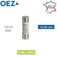 Fuse / ลูกฟิวส์ / Cylindrical fuse links ขนาด 10x38 mm. - OEZ (Made in France)