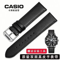 CASIO นาฬิกา Casio พร้อมสายหนังต้นฉบับ EFV540/506/S500/510/303 สายนาฬิกาสีดำตัวผู้ 22