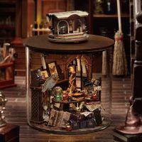 DIY Mini Casa บ้านตุ๊กตาไม้ Miniature Building Kit Time Magic Garden Dollhouse พร้อมเฟอร์นิเจอร์ของเล่นสำหรับเด็กผู้หญิงวันเกิดของขวัญ