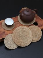 Loofah Teapot Mat Coaster Pot Bearing Tea Ceremony Purple Sand Cup Holder Insulation Rattan Bamboo Set Accessories