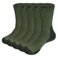 【hot】﹍﹊  YUEDGE Mens Moisture Wicking Mid Calf Thermal Boot Hiking Trekking Socks( 5 Pairs/Pack)