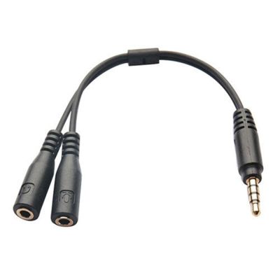 Chaunceybi 1Pc 3.5mm Stereo Audio Male To 2 Female Adapters Converters Headset Mic Splitter Cable Accessories