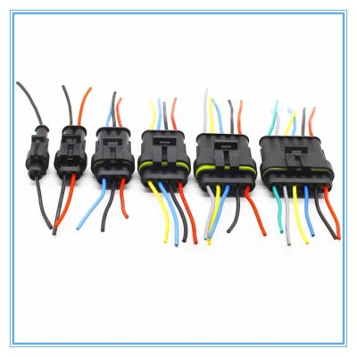 1sets Auto wire connector 1 2 3 4 5 6 Way auto connector Male amp; Female Waterproof Electrical Connector Plug with cable