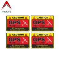 Alialauto 4 X ระบบติดตาม Gps เตือนสติกเกอร์เตือนรถยนต์ป้องกันรูปลอกรถจักรยานยนต์พีวีซี7ซม. * 4ซม.