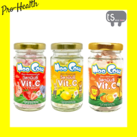 เม็ดอม วิตามินซี 60 มก. Moo Cow Vitamin C กลิ่นส้ม/เลมอน/สตรอเบอร์รี่ บรรจุ 60 เม็ด