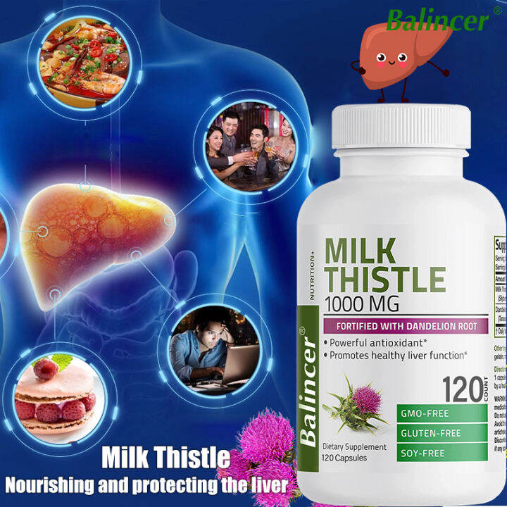 Milk Thistle 1000 MG Milk Thistle Antioxidant & Liver Health Support ...