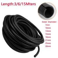 Length 3/6/15Meters OD7/10/13/15/18/21/25/28mm Split Wire Loom Conduit Polyethylene Tubing Black Color Sleeve Tube