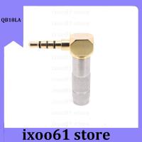 ixoo61 store 3.5mm Jack 4 Poles Audio Plug 90 Degree Right Angle Earphone Splice Adapter HiFi Headphone Terminal Solder Gold Plated Connector