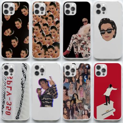 「16- digits」 Kardashians ร้องไห้ K-Kim-Kardashian-Ns Soft Mom เคสโทรศัพท์สำหรับ iPhone 11 12 13 Pro Max Mini 7 8 Plus X XS XR Max TPU พิมพ์