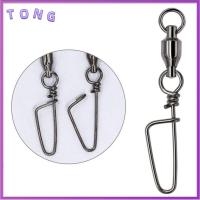 TONG 10pcs ทนทานต่อการใช้งาน แหวนที่เป็นของแข็ง เหล็กไร้สนิม ลูกบอลสำหรับงานหนัก ถังแบริ่ง ขั้วต่อสแน็ปตกปลาพร้อมพิน หมุนกลิ้งได้