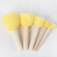 5pcs/set Ceramic Sponge Rod Of Water Absorbing Sculpture Tools Painting Brush With Wooden Handle DIY Pottery Arts Tools Supplies