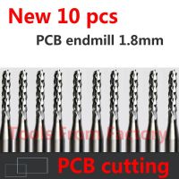 10ชิ้นคาร์ไบด์ Pcb Cnc ดอกสว่านสลักที่ตัดปลายหมุนตัดเจาะหลุม Endmill ขนาดเส้นผ่าศูนย์กลาง1.8มิลลิเมตร St3.1.810