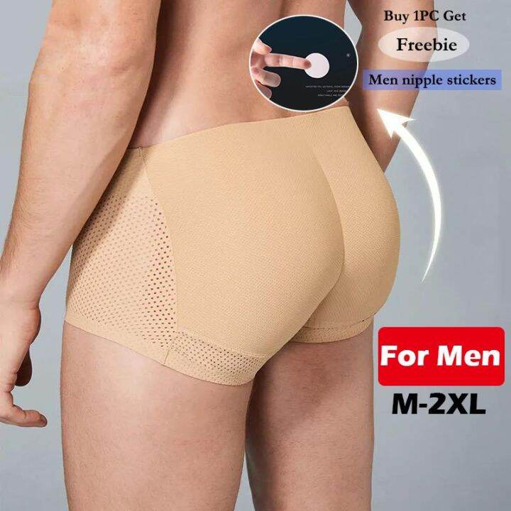 JKG Men Padded Panty Hips Padding Boxers Man Butt Enhancer Underwear