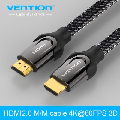 Vention Kabel HDMI Ke HDMI 5 M 3 M 2 M 1 M Dukungan 3D 4K HDMI Kabel 2.0 1.4 untuk Projector Wii TV Mac Emas Konektor HDMI