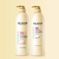 Beaver Repair Rescue shampoo + conditioner 768ml แชมพูพร้อครีมนวดทำความสะอาดเหมาะสำหรับผมเสียหายมาก ช่วยฟื้นฟูคืนความยืดหยุ่นให้แก่เส้นผม