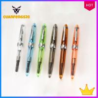 CUANFENGS28 โปร่งใสโปร่งใส ปากกาหมึกซึม อะคริลิค พลาสติกทำจากพลาสติก ปากกาหมึกหมึก สีสันสดใส ปลายปากกา0.5มม. ปากกาของขวัญ ออฟฟิศสำหรับทำงาน