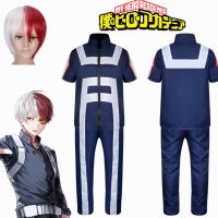 Todoroki Shoto ชุดชุดนักเรียนชายหญิง Setelan Baju Senam กางเกงสั้น Midoriya Anime My Hero Academia Bo.ku No Hero