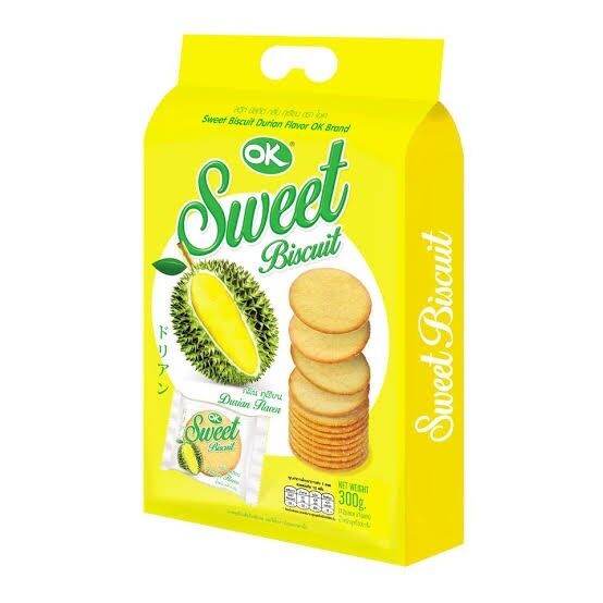 ok-sweet-biscuit-durian-flavor-300g-โอเค-สวีท-บิสกิต-กลิ่นทุเรียน