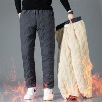 、’】【= 2023 Winter Lambswool Warm Thicken Sweatpants Men Fashion Joggers Water Proof Casual Pants Men Plus Fleece Oversize Trousers