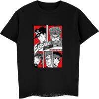 แฟชั่น O-Neck Tshirt ชายผ้าฝ้ายธรรมชาติ Jojo Bizzare Adventure Stardust Crusader การ์ตูนสวมใส่เสื้อยืดผู้ใหญ่คุณภาพสูงแขนสั้น