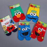 【Sock shop】อะนิเมะผู้หญิงถุงเท้านุ่มการ์ตูนสุภาพสตรี Elmo ถุงเท้าสีฟ้า U Nisex สั้นลำลองผ้าฝ้าย Sox สาวฤดูใบไม้ผลิคลาสสิกเซซามีสตรีท Skarpetki