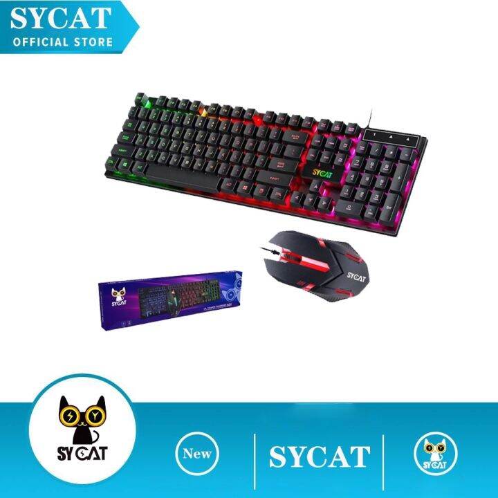 Gaming Keyboard and Mouse Set (RGB)Black Mechanical keyboard for