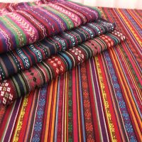 Sofa Table Cloth Tissue Ethnic Jacquard Fabric Bag Cushion Curtain Dirty Proof Fabric African Organic Poly Cotton Linen Fabric
