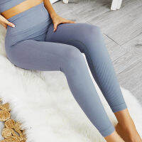 【cw】 European and American Seamless Knitted Hip-Lifting Moisture Wicking Yoga Pants Exercise Workout Pants y Hip-Showing Womens Leggings 2205