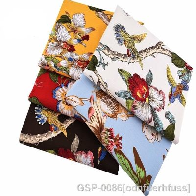 Odnfuerhuss Pássaros Padróes Florais Tecido De Lona Algodão Roupa Costura Artesanal Tela Para Saco Cortina Do Sofá Material Ação