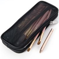 【LZ】۞♟  Caso de viagem de pincel de maquiagem cosméticos organizador de saco de higiene para homens mulheres ferramentas de beleza malha dopp kit bolsa lavar acessórios de armazenamento